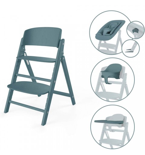 Cybex Click & Fold - krzesełko do karmienia, zestaw 4-in-1 | Stone Blue